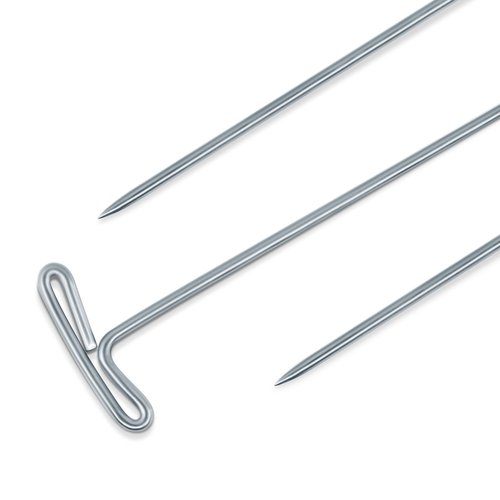 Dritz Home 2-Inch T-Pins, 100 Count, Nickel-Plated Steel