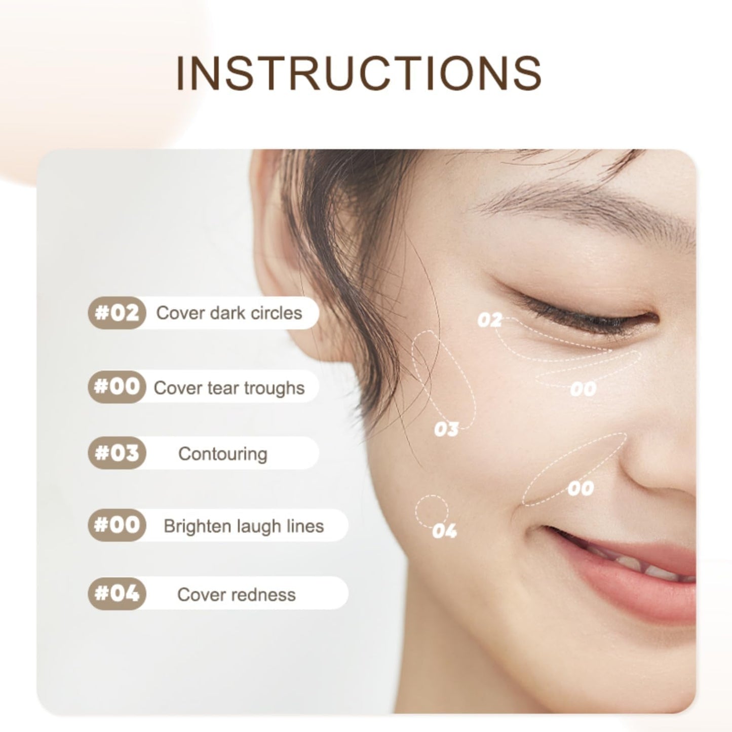 JUDYDOLL Liquid Concealer-Peach Flower Concealer Cream,Skin-Like Coverage for Dark Circles & Acne,Creamy & Lightweight Formula,Hydrating (02 Natural, Best for Natural Skin Tone)