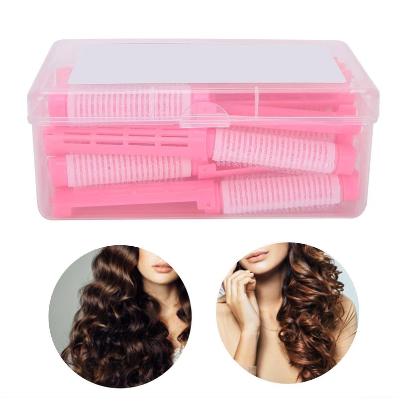 Fluffy Korean Root Perm Rods, 20pcs/set Hair Curling Rollers for Salon or DIY Styling, with Hairdressing Tools Kit (Pink)