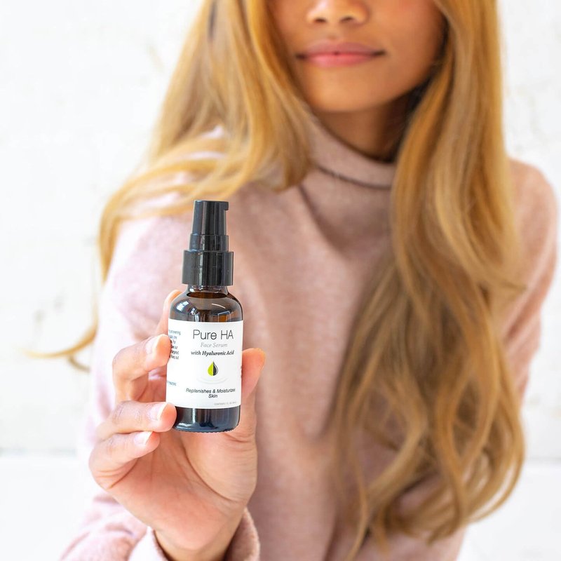 Hyalogic Pure HA Face Serum 1 oz with 1 Hyaluronic Acid Facial Mask - Sensitive Skin - Deep Hydrating, Moisturizing Topical, 1oz Pump - For Women & Men - Rejuvenate & Moisturize
