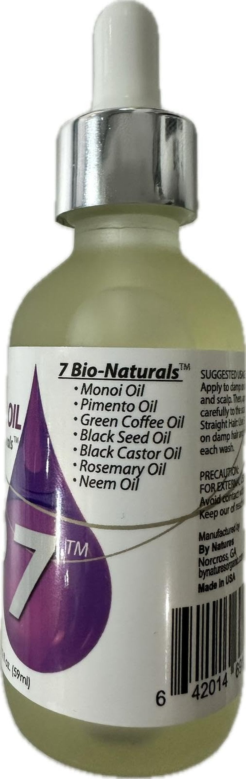 By Natures Bio 7 Hair Growth Oil 2 Oz (3 pack)