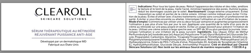 CLEAROLL Rejuvenation Retinoid Therapy Serum