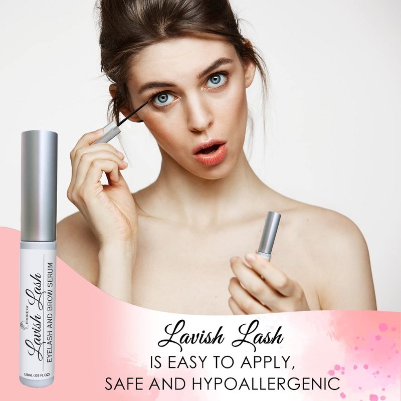 Pronexa Hairgenics Lavish Lash – Eyelash Growth Enhancer & Brow Serum with Biotin & Natural Growth Peptides for Long, Thick Lashes and Eyebrows! Dermatologist Certified, Cruelty Free & Hypoallergenic.