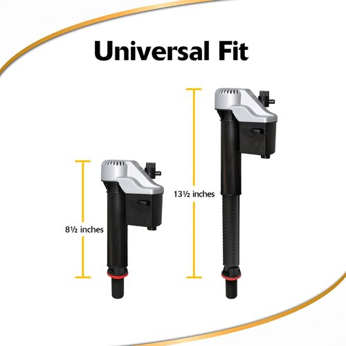 Korky QuietFILL Platinum Toilet Fill Valve - Universal Fits 99% of Toilets - Easy Height Adjust for Fast Install, 528MP