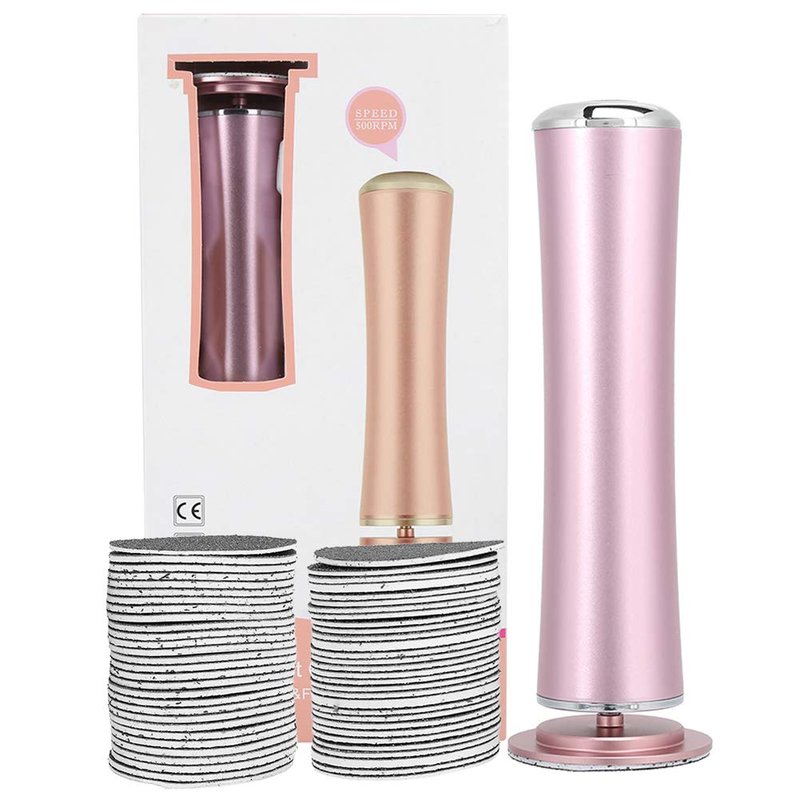 Electric Foot Callus Remover Exfoliate Dead Skin Removal Foot Grinder File Pedicure Tool with 60pcs Grinding, Electric Foot File Sander Pedicure Tools for Dead Skin Cracked Heels
