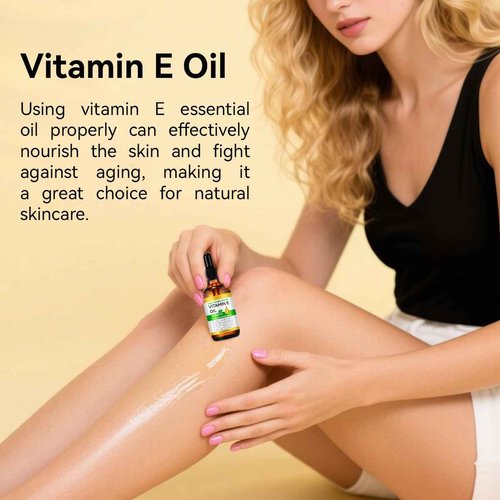 Vitamin E Oil for Skin, Hydrate Dry Skin, Improve Wrinkles & Support Repair - Pure Vitamin E Oil for Scars, Face, Hair, Body - 2 Fl Oz (Pack of 2)