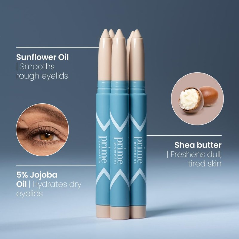PRIME PROMETICS PrimeEyes Eyeshadow for Mature Women – Crease-Free Powder-to-Cream Non-Drying Eye Shadow – Blends Seamlessly & Flatters Aging Lids – Water-Resistant & Long-Wear (True Neutral)