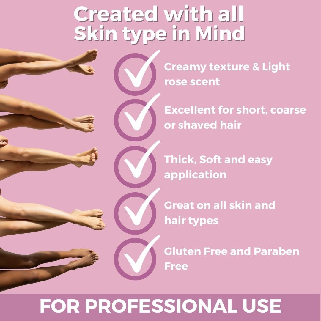 Cirepil Escential Rose Hard Wax Beads - Creamy Rose Scented Wax for Face, Bikini & Body | 800g / 28.22 oz Refill Bag
