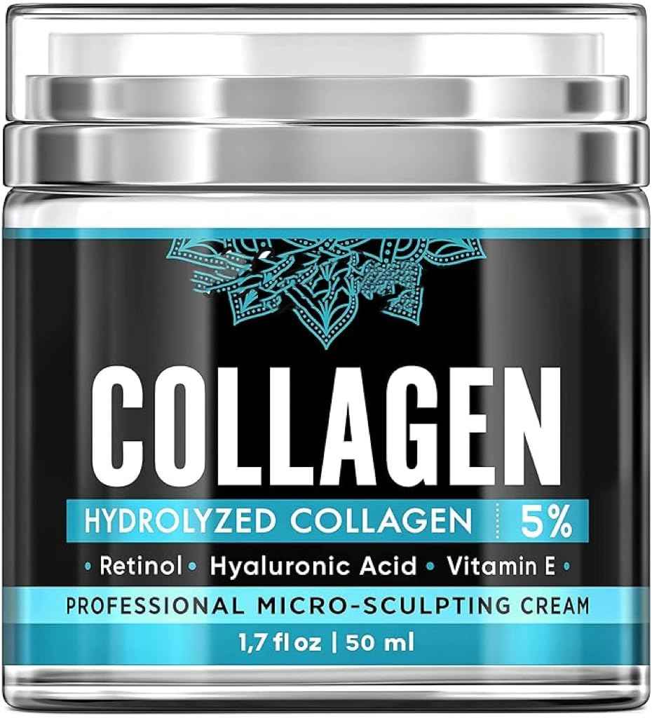 Collagen Cream For Face - Anti Aging Night Women,Wrinkle With Retinol Hyaluronic Acid Firming & Hydrating Effect Facial Cream, 50 ml