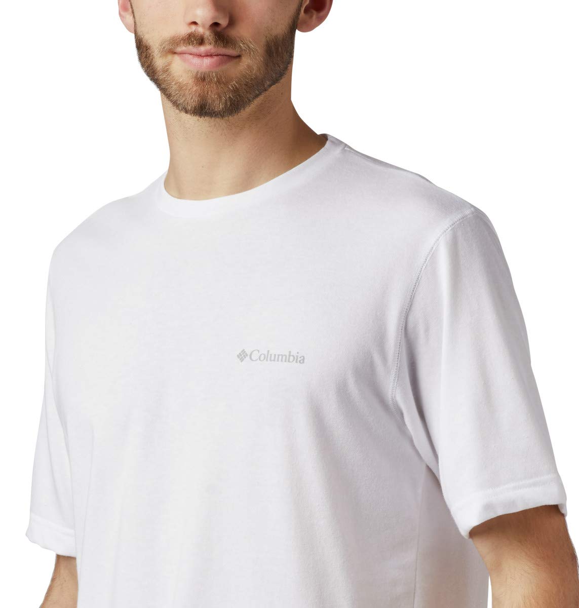Columbia Men's Thistletown Park Crew, white, White Heather,Large