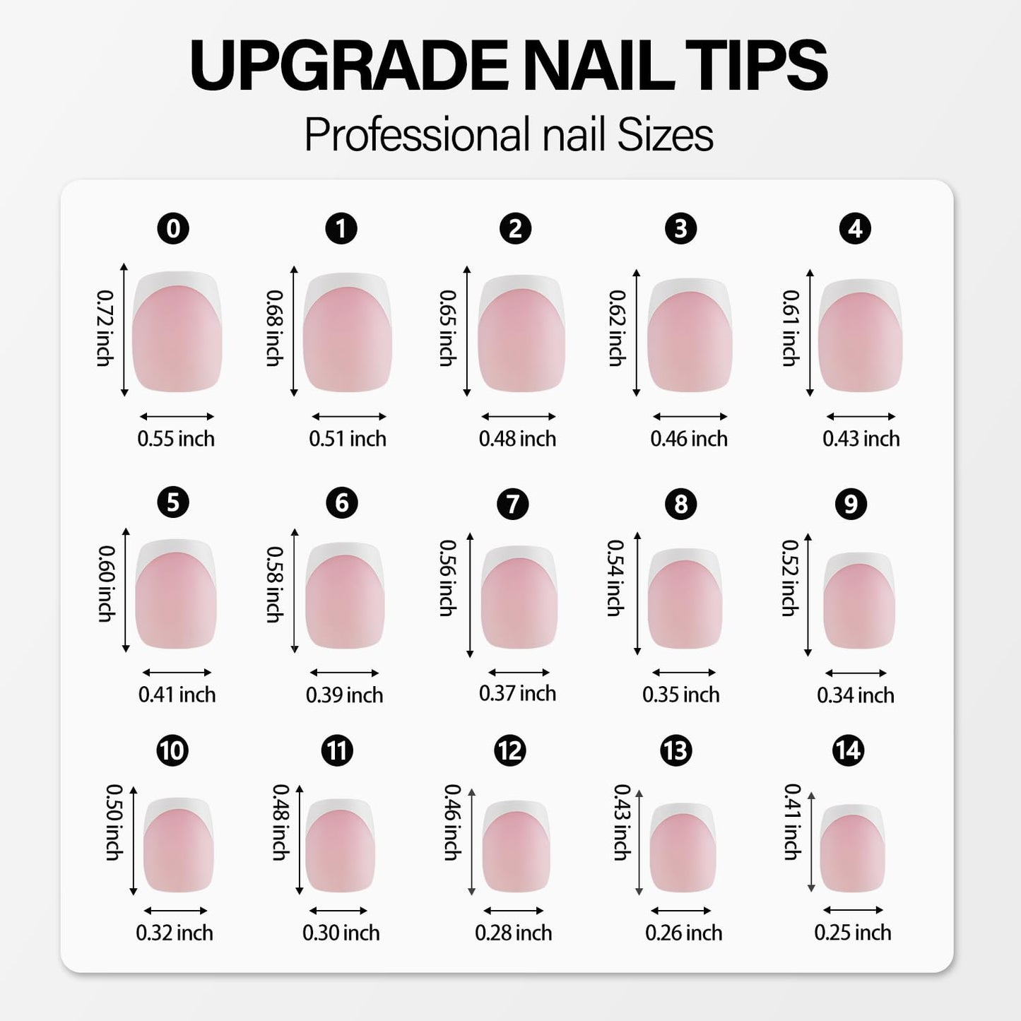 Vansiho Pink French Gel Fake Nails, 600Pcs Short Soft Gel Press on Nails