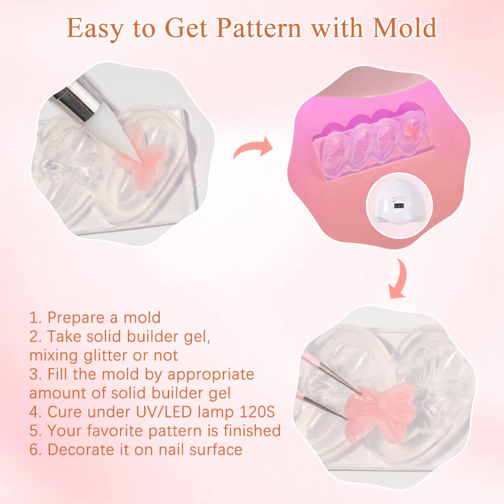 MIZHSE Solid Builder Gel for Nails, Clear Non-Sticky Sculpting Gel, 3D Nail Art Carving Building Modeling Hard Nail Extension Soak Off UV/LED Nail Art Salon Home DIY 15g