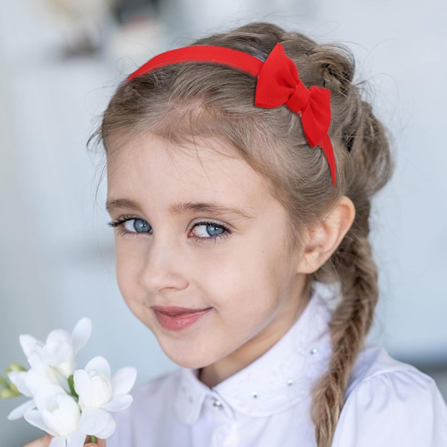 Toddler Headbands with Bows - Soft, Cute Hair Accessories for Girls (10pcs)