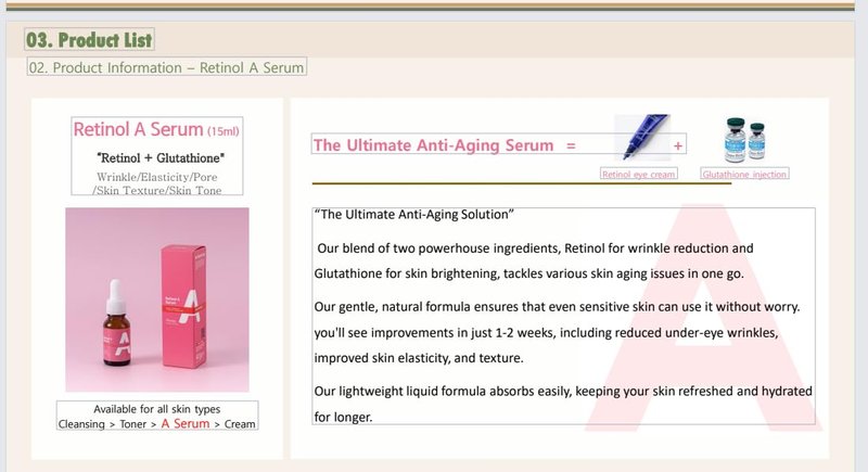 Retinol A Serum with Glutathione, 15ml Anti-Aging Face Serum, All Skin Types, Unscented