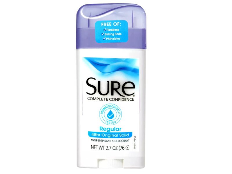 Sure Deodorant Original Solid, Regular - 2.7 oz (Pack of 7)