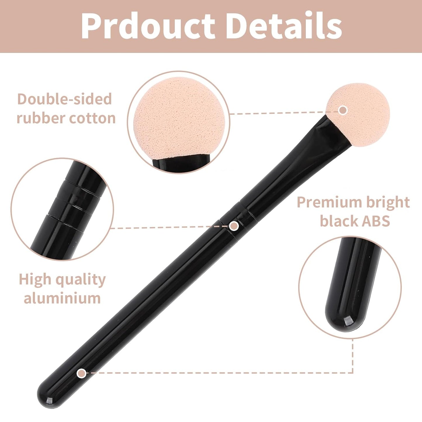 Makeup Brushes Set for Women Professional,UorPoto 10Pcs Sponge Eyeshadow Brush Sets Applicator Double Sided reusable