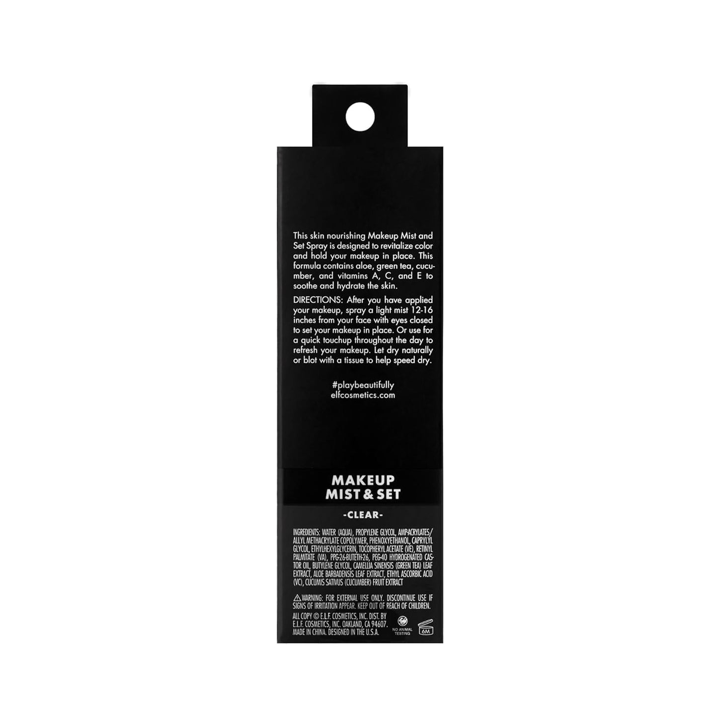 e.l.f. Makeup Mist & Set - Small, Lightweight, Long Lasting, All-Day Wear, Revitalizes, Refreshes, Hydrates, Soothes, Infused with Aloe, Green Tea and Cucumber, 2.02 Fl Oz