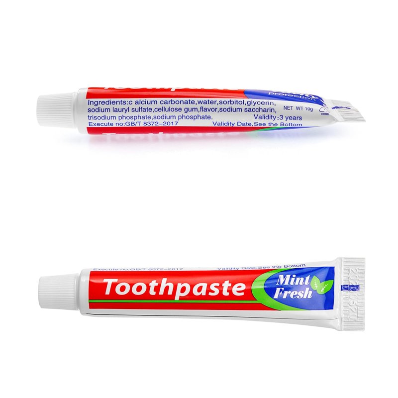 SLequipo Pack of 50 Disposable Toothbrushes with Toothpaste Individually Wrapped, 10g Travel Toothpaste Single Use Manual Toothbrush Kit for Guests Travel Hotel Nursing (50 pcs,5 Colors)