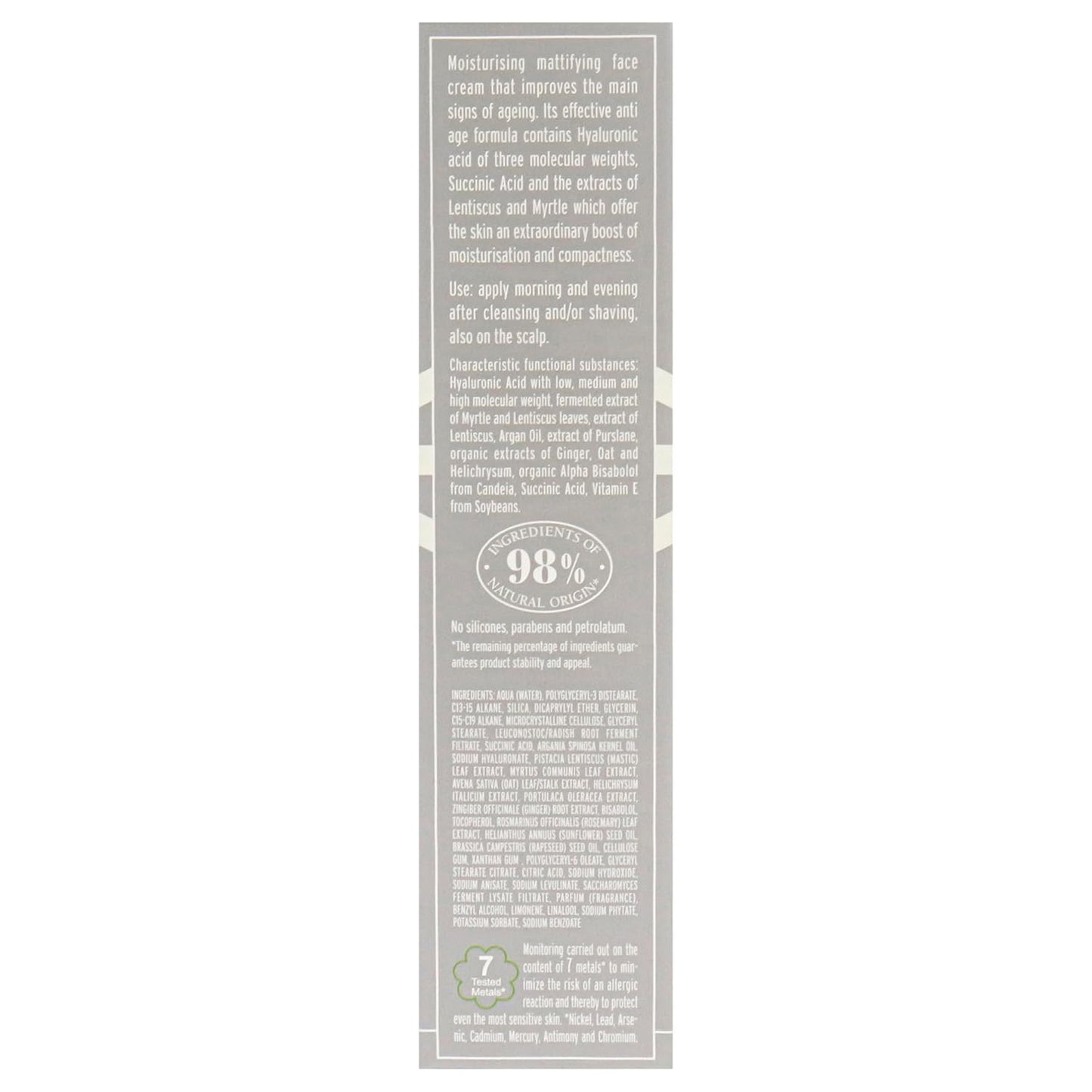 Hyaluronic Acid Face Cream for Men - 24 Hour Hydration & Moisture Lock