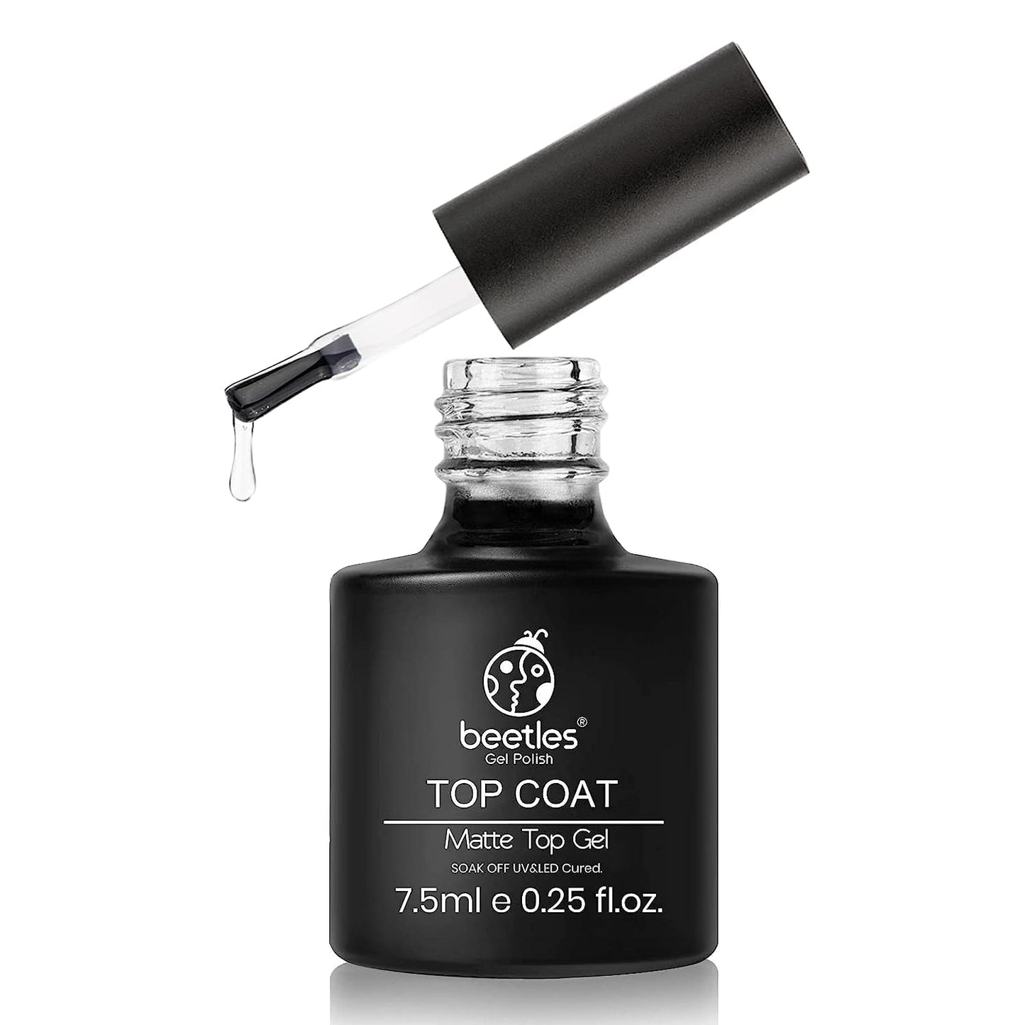 beetles Gel Polish 9 in 1 Gel Nail Glue for Clear Acrylic Nails Tips, Long Lasting Super Strong Brush Nail Glue for Fake Nails, Base Blooming Nail Gel, New Safe Formula, U V Light Cure