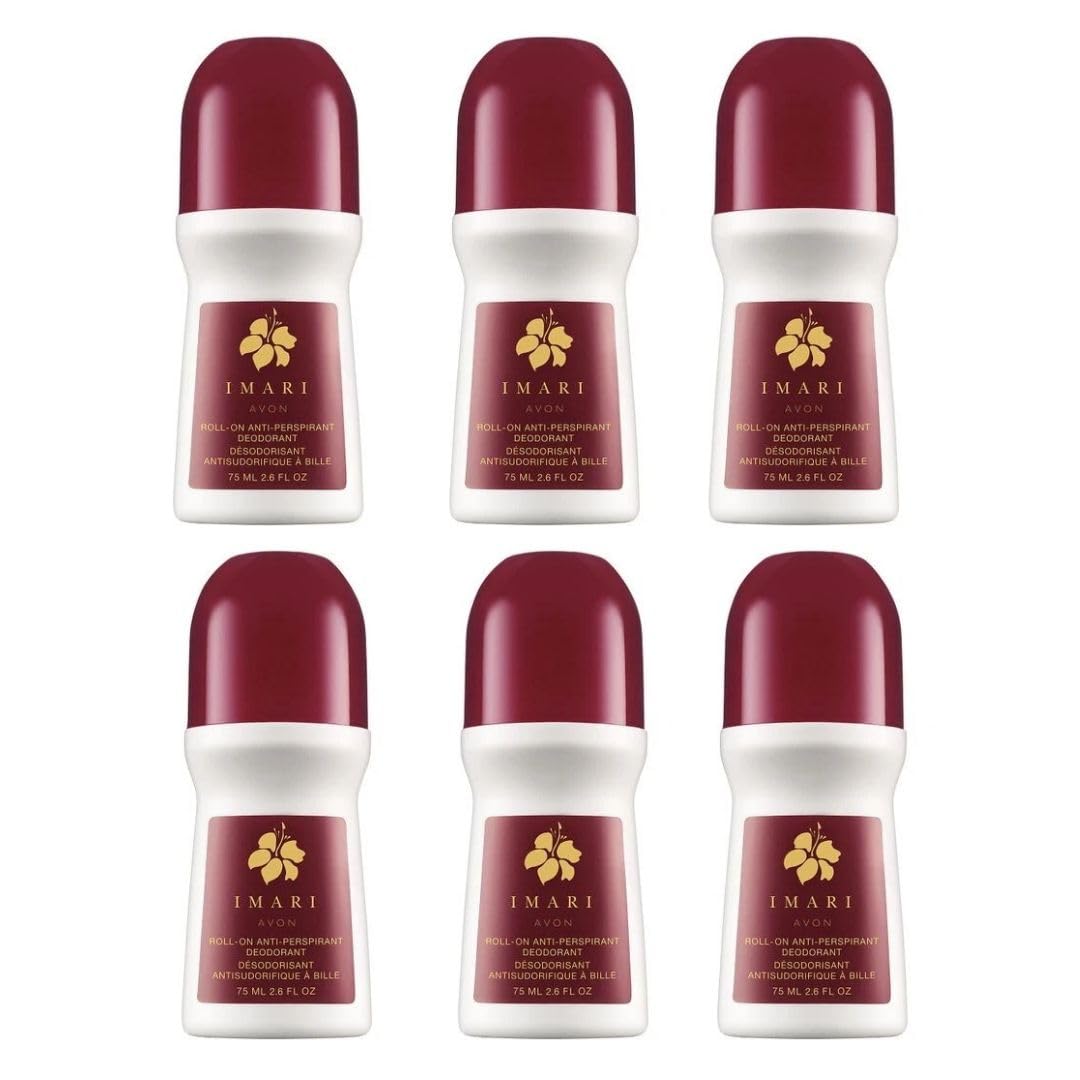 Imari Roll-On Antiperspirant Deodorant for Women - Warm Amber Musk Scent | 6 Pack, Long-Lasting Protection, 2.6 fl oz Each