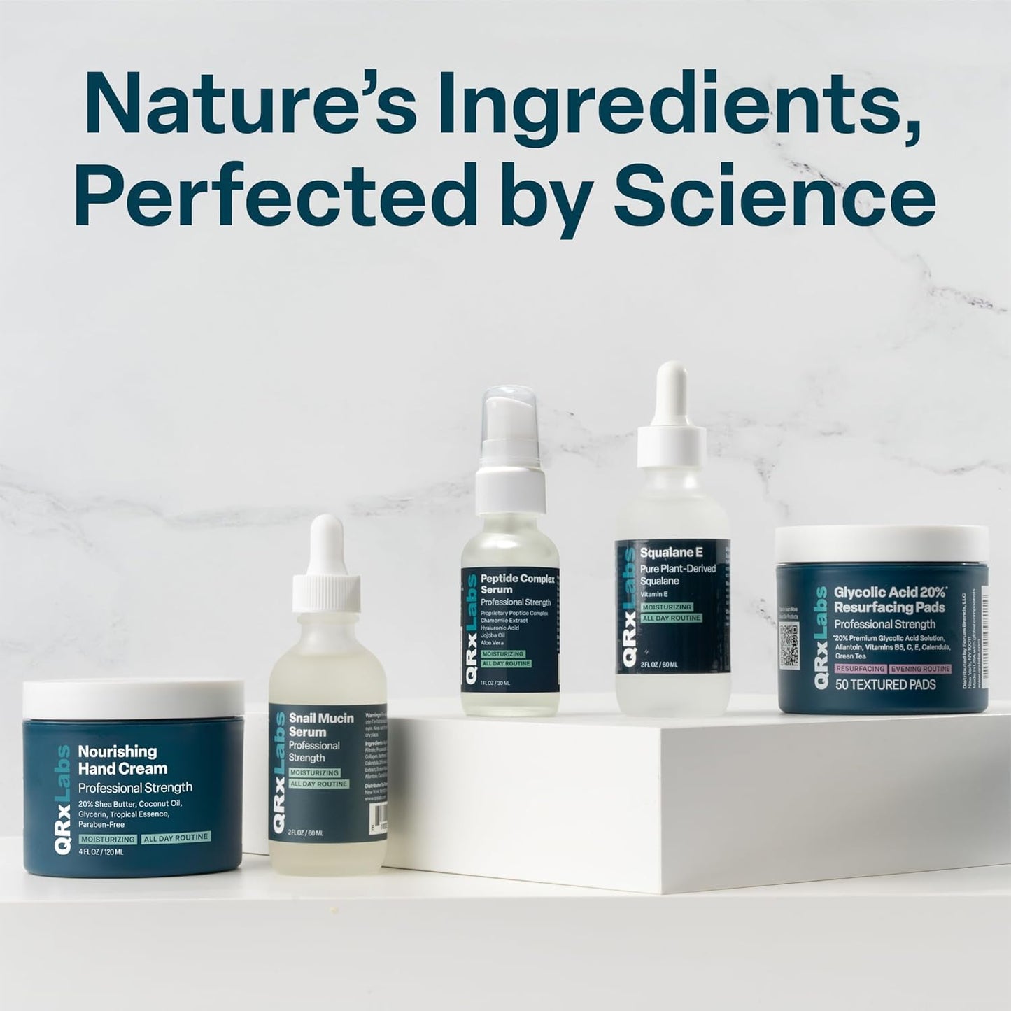QRxLabs 70% Glycolic Acid Gel Peel & Neutralizer Set - Professional-grade skincare for acne, wrinkles, collagen boost - 1 fl oz & 2 fl oz bottles