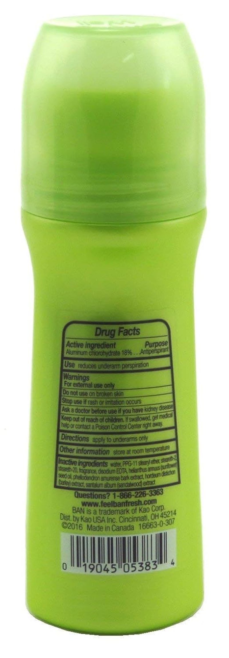 Ban Deodorant Roll-On Powder Fresh 3.5 Oz | Long-Lasting Odor Protection (6 Pack)