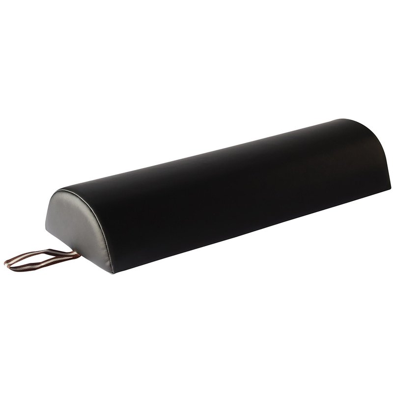 Master Massage 6"x26" Large Half Round Bolster Pillow – Black, Semi-Round Cushion for Massage Tables, Yoga, and Physical Therapy