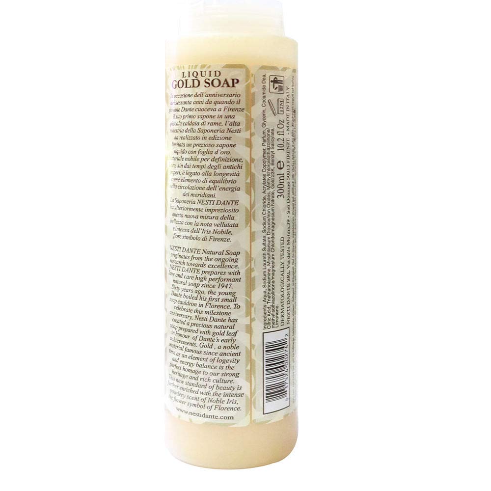 Nesti Dante Luxury Gold Soap 60th Anniversary Bath & Shower Gel 10.2oz/300ml