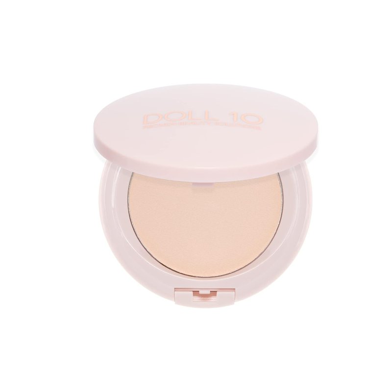 Doll 10 Super Coverage Serum Powder Foundation - Lightweight, Buildable Hydrating Makeup | Fair Light Shade