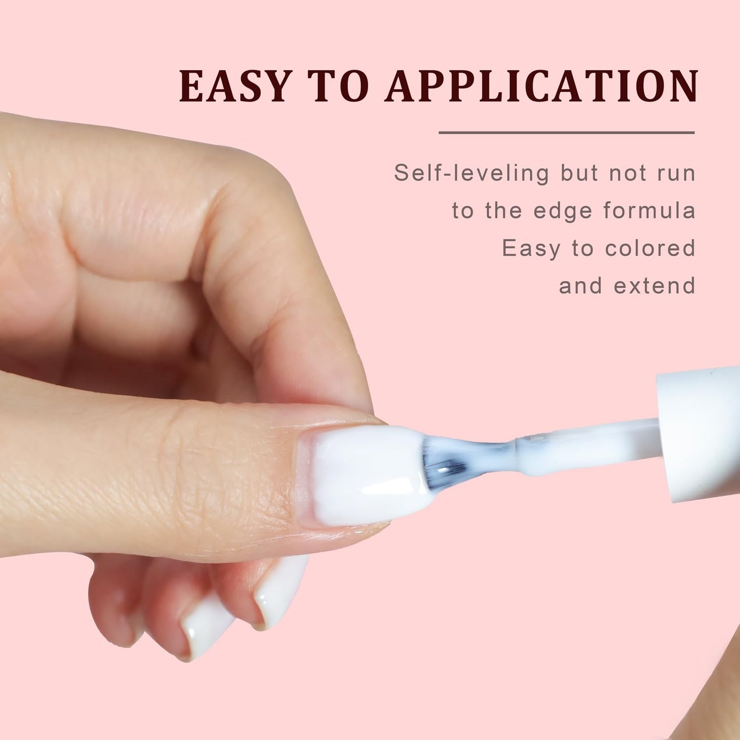 FZANEST Builder Gel Milky White Gel Polish Rubber Base For Nail Strengthener Extension LED Lamp Cured Color Base Nail Polish in Bottle