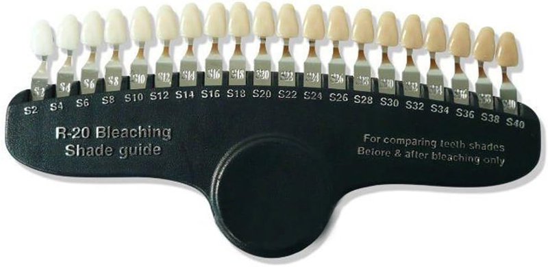 3D R-20 Dental Tooth Whitening Shade Guide - 20 Color Teeth Tracking Tool for Dentists