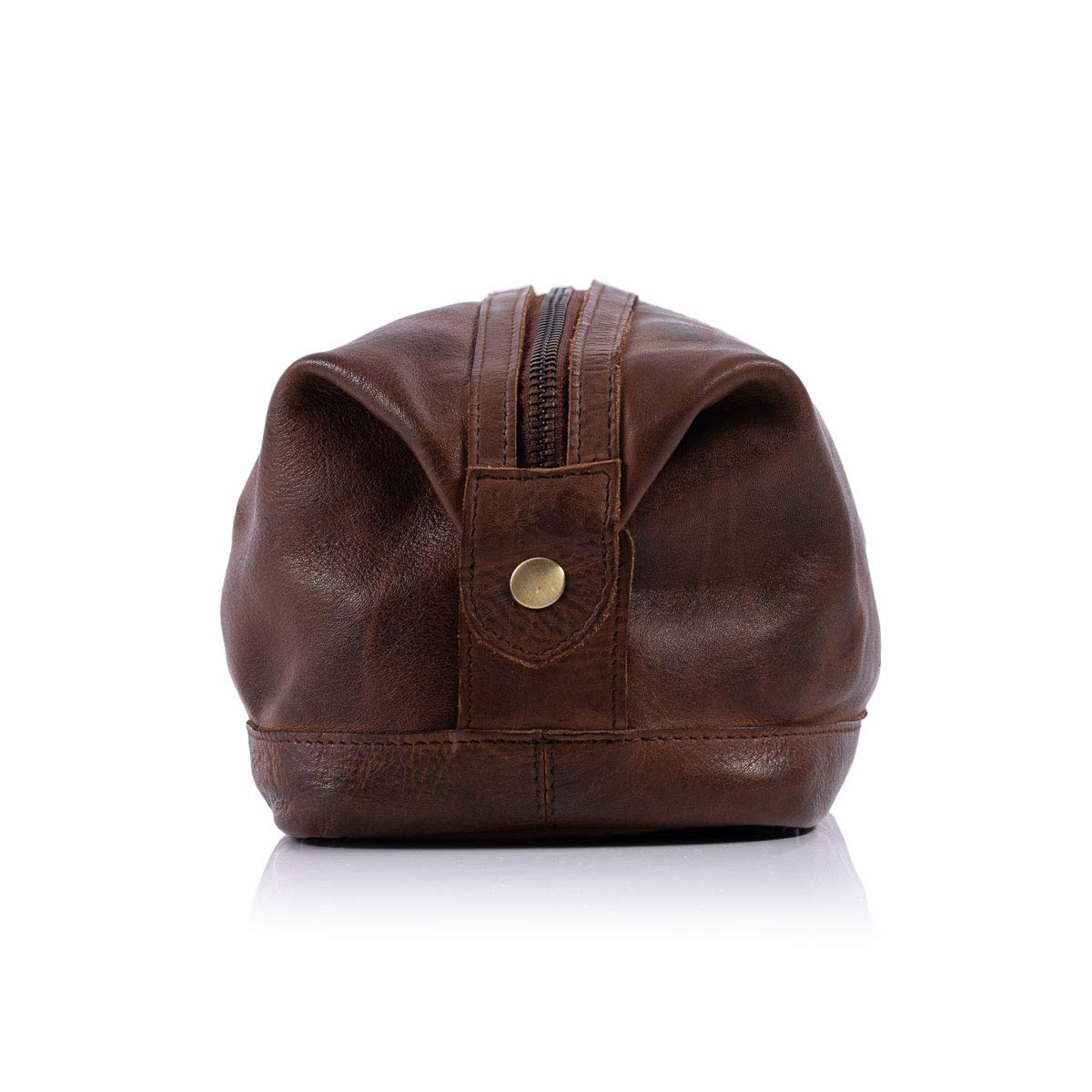 KomalC Premium Unisex Vintage Vanity Dopp Kit - Travel Toiletry Bag Shaving for Men and Women (Brown)