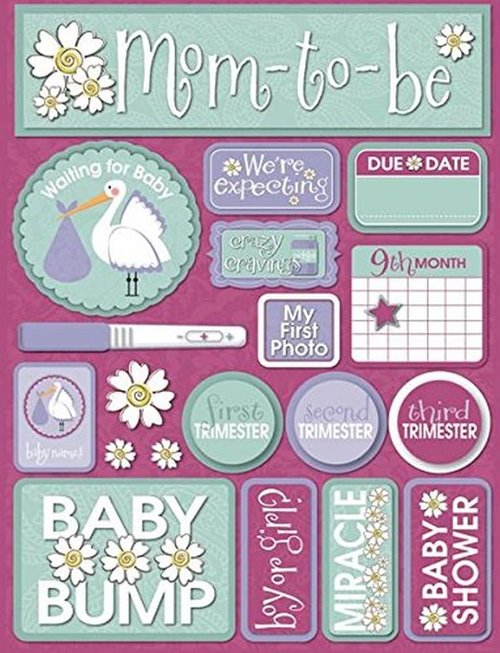 Reminisce Signature Series 3-Dimensional Sticker, Pregnancy