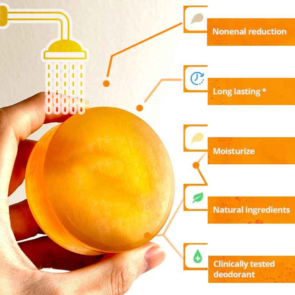 KAWA Anti-Aging Odor Soap with Japanese Persimmon & Green Tea Extract | Removes Body Odor Due to Hormonal Imbalance | 100g (3.5oz) Made in Japan