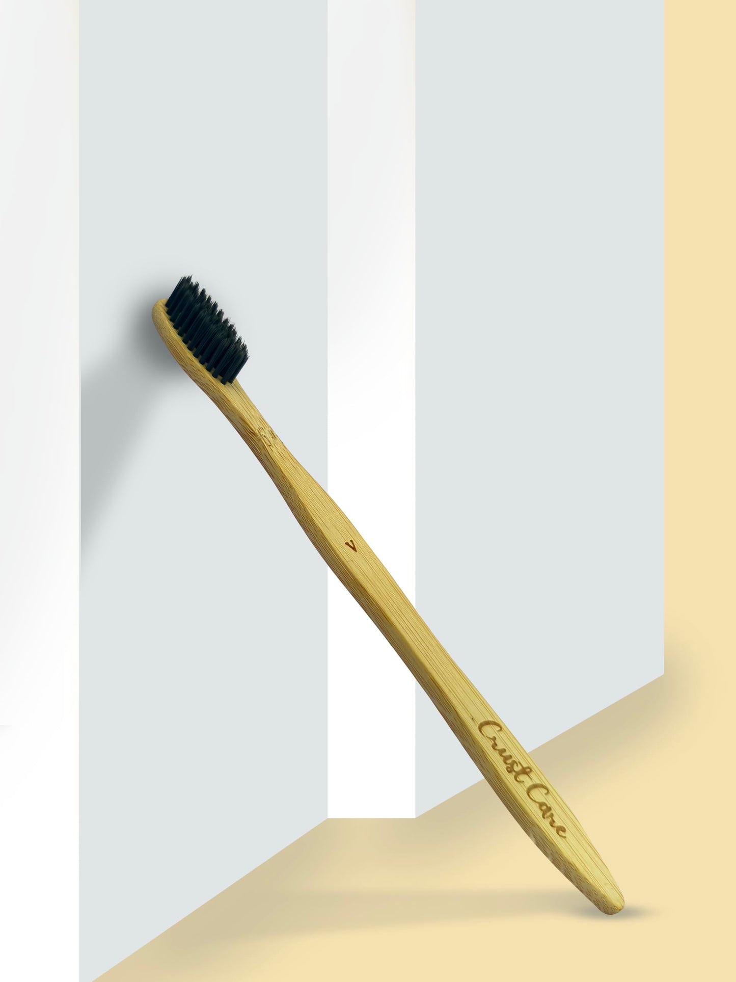 Crust Care Biodegradable Bamboo Toothbrush Family Pack (10-Pack) with Charcoal Bristles, Individually Packed + 2 Free Bamboo Tongue Cleaners - Oral Care Set