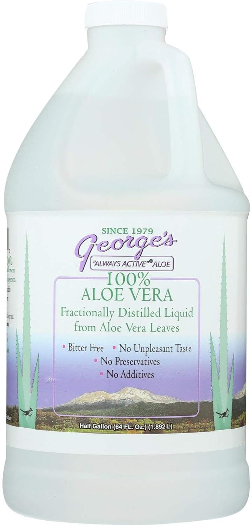Aloe Vera Liquid - 64 fl oz Fractionally Distilled, Anthraquinone Free | Pure Natural Extract