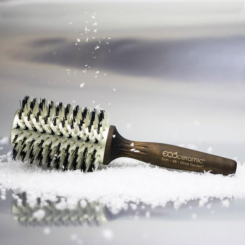 Olivia Garden Ecoceramic Firm Bristles Round Thermal Hair Brush (2 1/8")