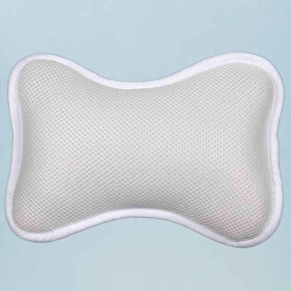 Artibetter Bath Neck Rest Non-Slip Bath Pillow with Suction Cups Support Neck and Shoulders for Bathtub Bathing Pillow