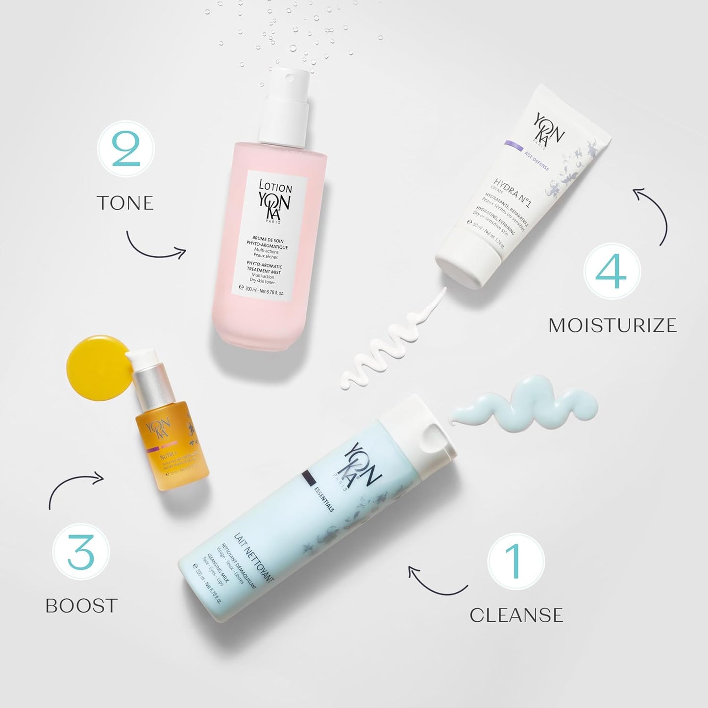 Yonka Gentle Milk Facial Cleanser - Daily Plant-Based Makeup Remover | All Skin Types, Paraben-Free
