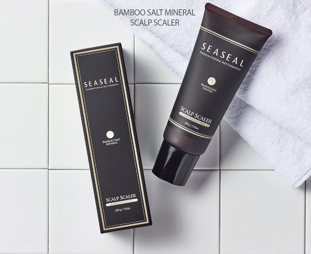 Seaseal BAMBOO SALT Scalp Scaler Shampoo, 200g, with Korea's No.1 Bamboo Salt, gently Massaging to give VOLUME and Refresh to Limp Hair and Scalp
