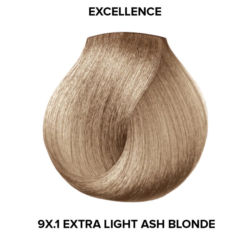 L'Oréal Technique Excellence Crème Permanent Hair Color - Long-Lasting Hair Dye, Rich Formula With No-Drip Application, Superb Gray Coverage, Extra Ash Blond