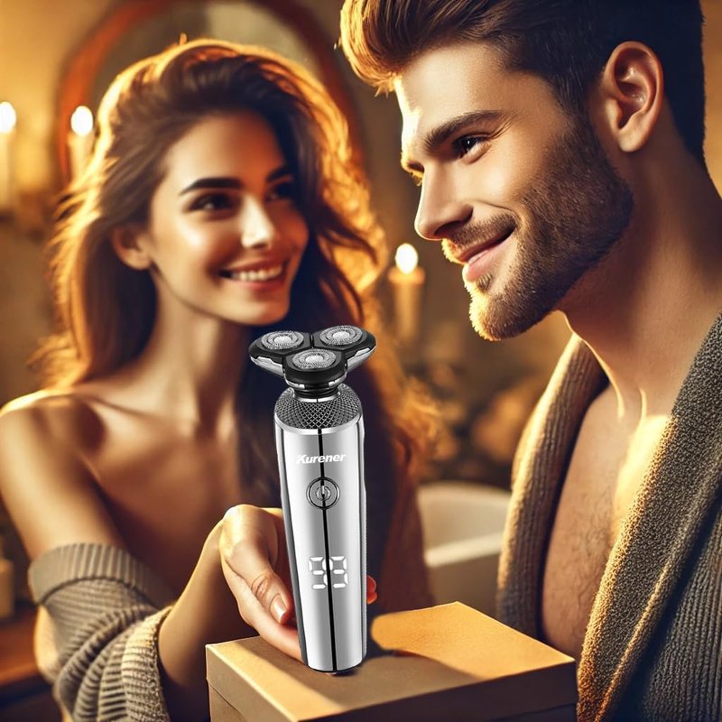 Electric Razor for Men - Rechargeable Wet/Dry Shaver with Nose & Sideburn Trimmer | Ergonomic Design