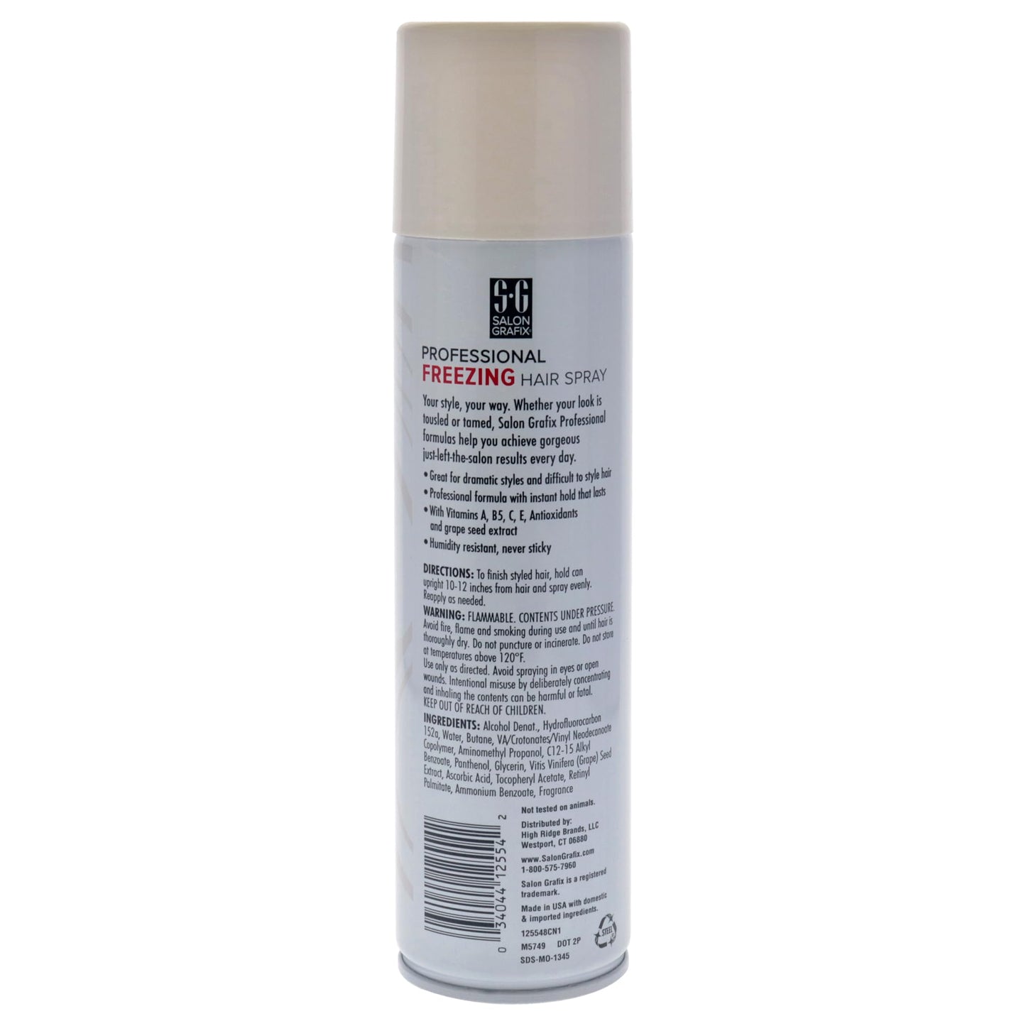 Salon Grafix Freezing Hair Spray Mega Hold - Quick-Drying - Volumizing Hairspray for Women and Men - Professional Quality Results - 10 oz