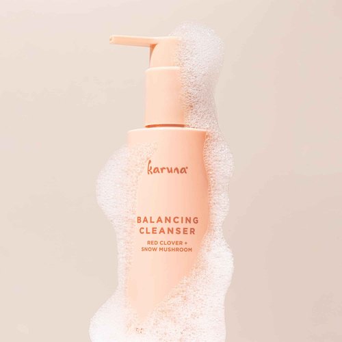 Karuna Balancing Facial Gel Cleanser | Gentle, Non-Stripping Daily Face Wash for All Skin Types | With Niacinamide, Hyaluronic Acid, and Snow Mushroom for Lightweight Hydration |150 ml