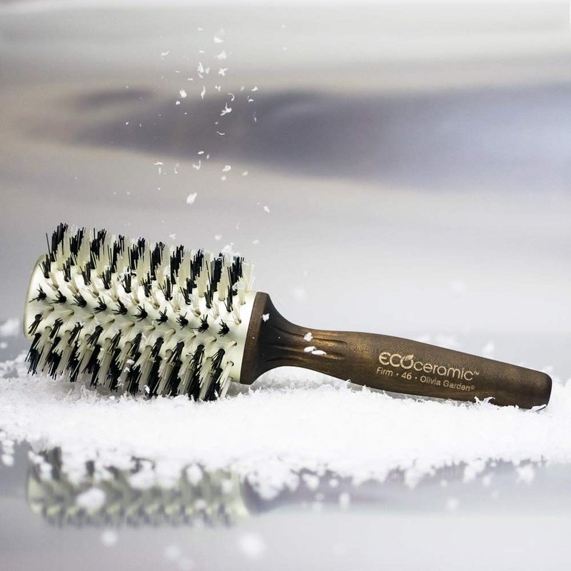 Olivia Garden Ecoceramic Firm Bristles Round Thermal Hair Brush (1 3/4")