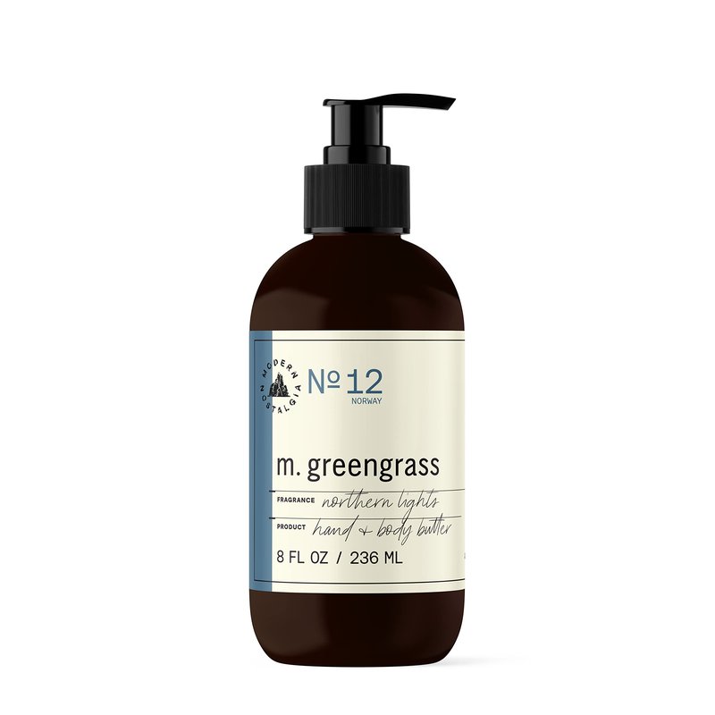 m. greengrass Northern Lights 8 oz hand + body butter