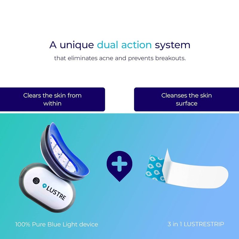 LUSTRESTRIPS - 60 Adhesive Skin Therapy Strips for Acne & Blemish Reduction | Compatible with ClearSkin Devices
