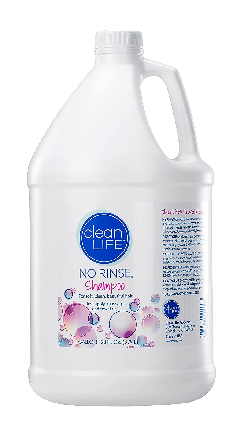 No-Rinse Shampoo, 8 fl oz - Leaves Hair Fresh, Clean and Odor-Free, Rinse-Free Formula
