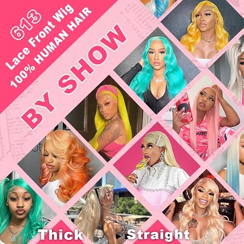 613 Lace Front Wig Human Hair 13x4 Blonde Lace Front Wigs Human Hair Pre Plucked with Baby Hair 180% Density Straight Lace Frontal Wig Human Hair for Women